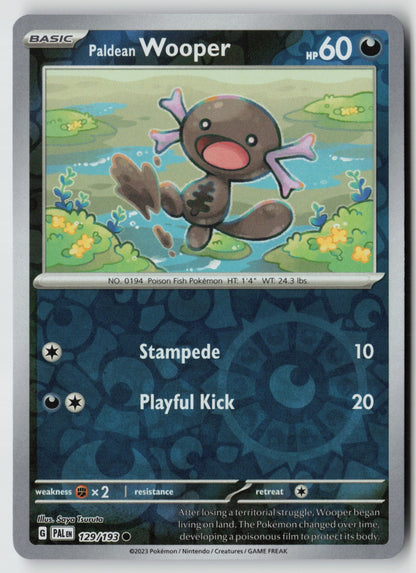Paldean Wooper 129/193 SV02: Paldea Evolved Common Reverse Holo NM Saya Tsuruta