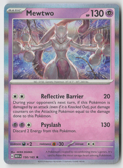 Mewtwo 150/165 SV: Scarlet & Violet 151 Rare Holo NM AKIRA EGAWA