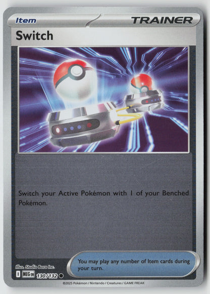 Switch 130/132 ME01: Mega Evolution Common Reverse Holo NM Keiji Kinebuchi