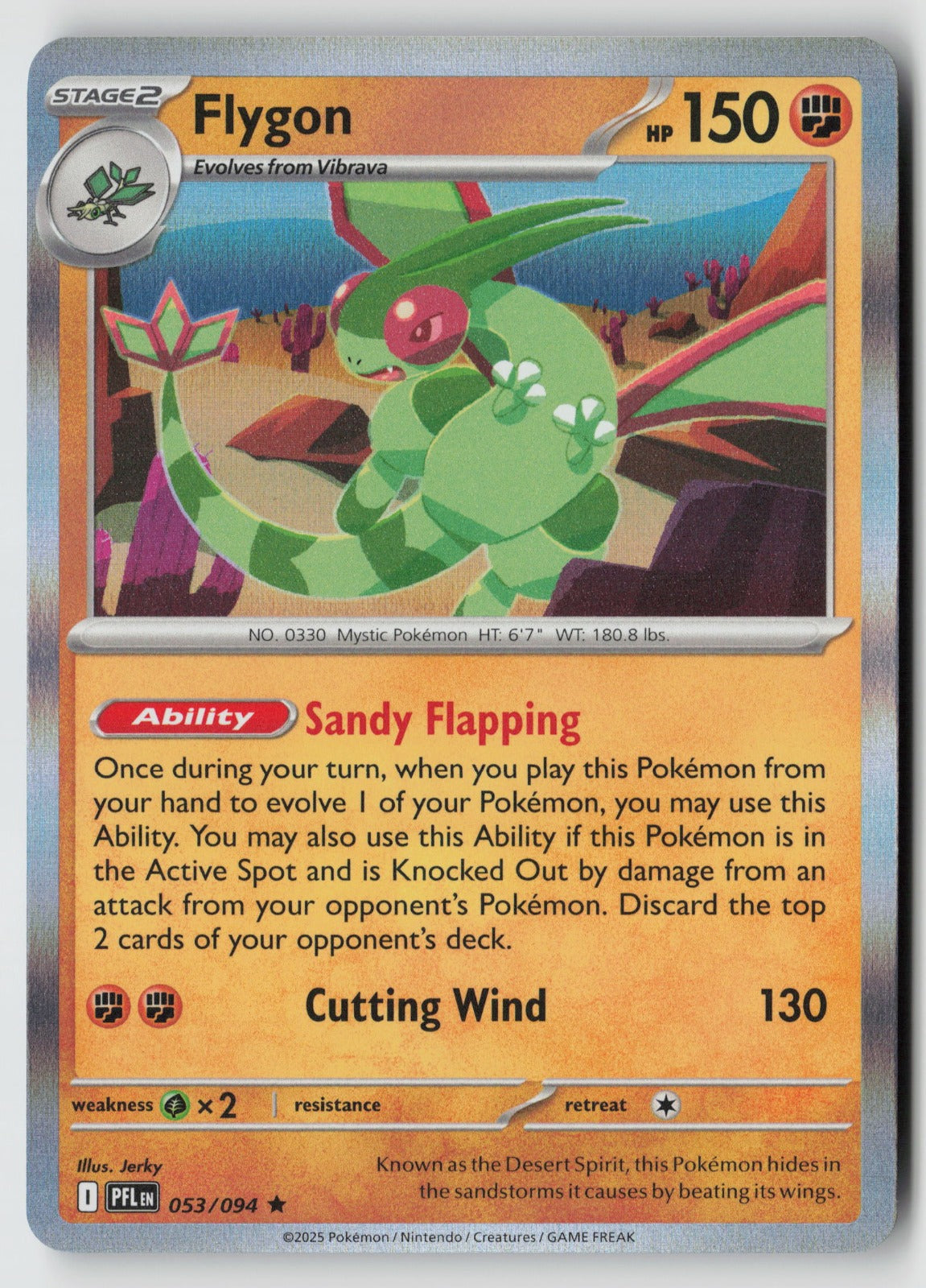 Flygon 053/094 ME02: Phantasmal Flames Rare Holo NM Jerky