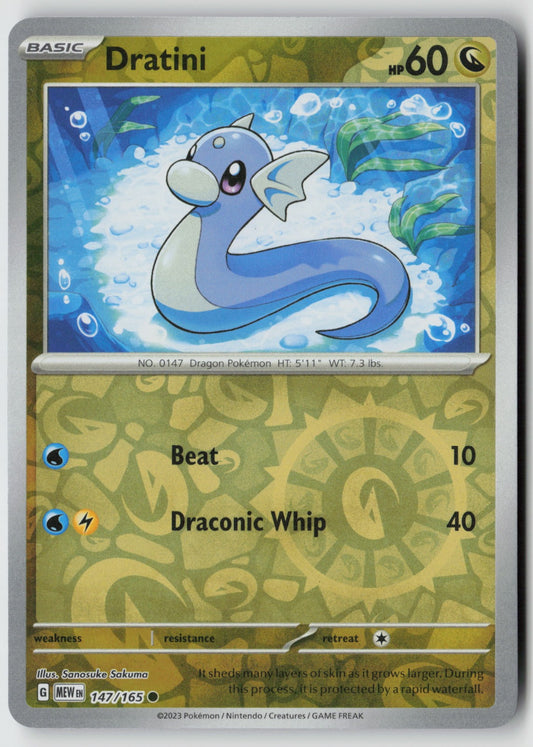 Dratini 147/165 SV: Scarlet & Violet 151 Common Reverse Holo NM Sanosuke Sakuma