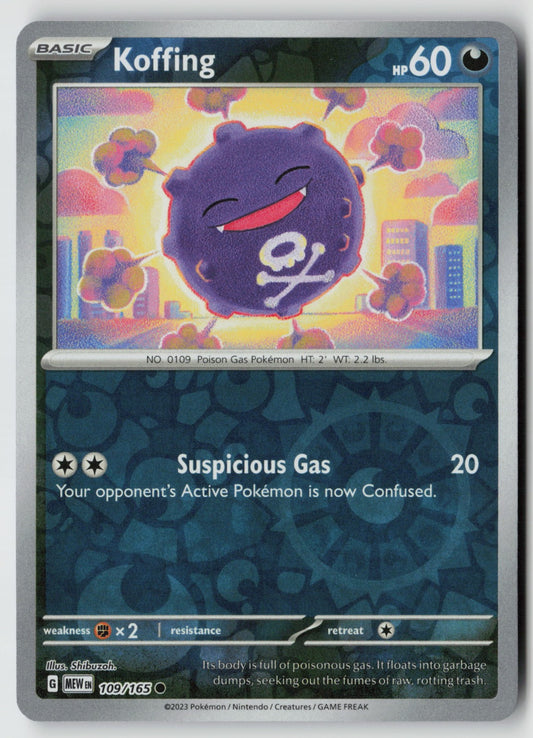 Koffing 109/165 SV: Scarlet & Violet 151 Common Reverse Holo NM Shibuzoh