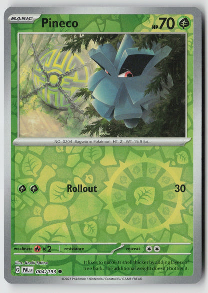 Pineco 004/193 SV02: Paldea Evolved Common Reverse Holo NM Kouki Saitou