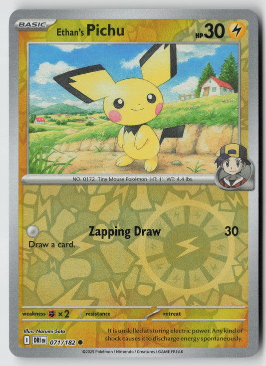 Ethan's Pichu 071/182 SV10: Destined Rivals Common Reverse Holo NM Narumi Sato