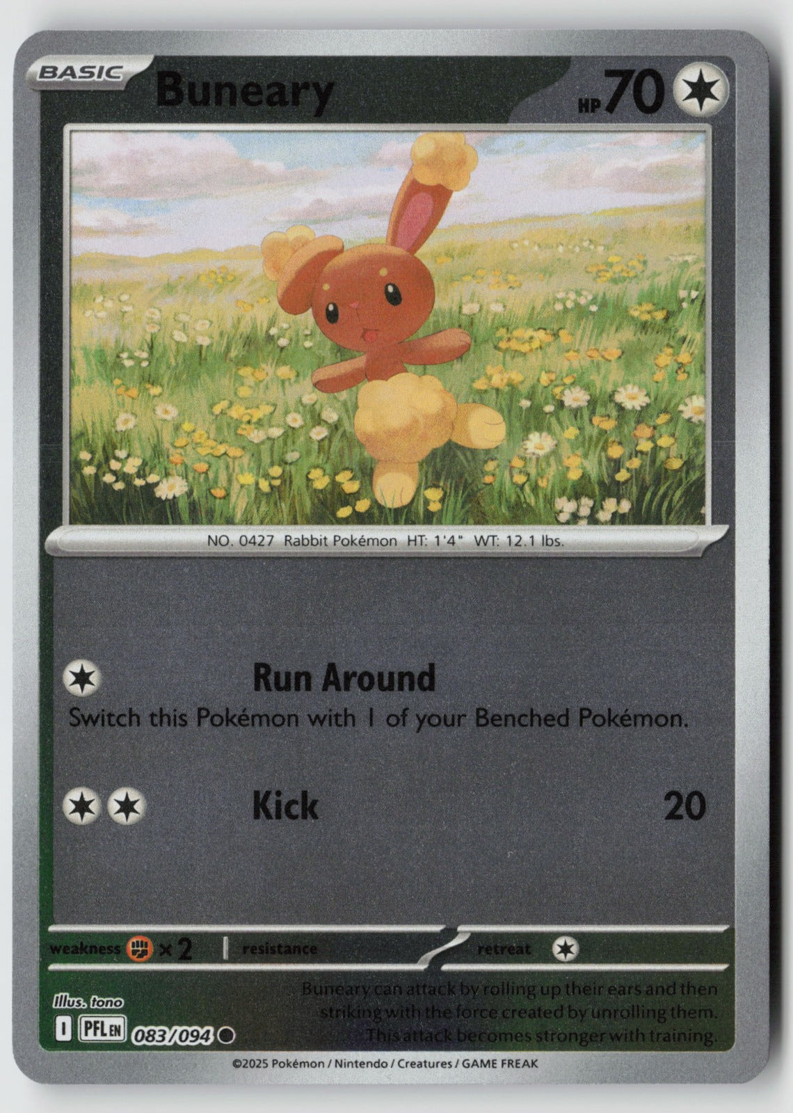 Buneary 083/094 ME02: Phantasmal Flames Common Reverse Holo NM tono