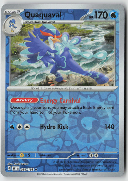 Quaquaval 054/198 SV01: Scarlet & Violet Base Set Rare Reverse Holo NM nagimiso