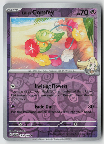 Lillie's Comfey 068/159 SV09: Journey Together Common Reverse Holo NM