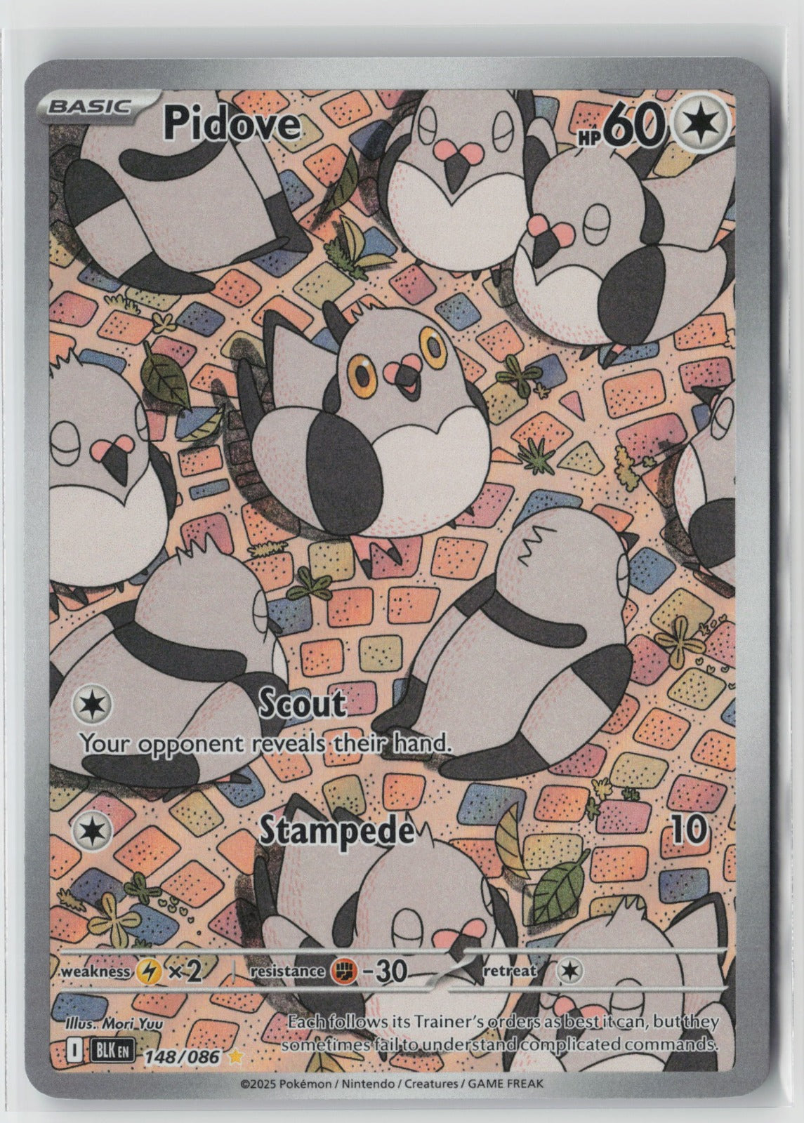 Pidove 148/086 SV: Black Bolt Illustration Rare Holo NM Mori Yuu