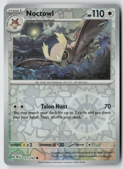 Noctowl 127/162 SV05: Temporal Forces Common Reverse Holo NM toi8