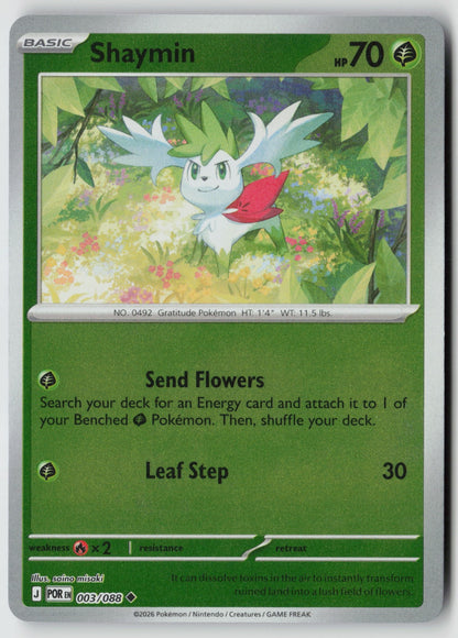 Shaymin 003/088 ME03: Perfect Order Uncommon Reverse Holo NM saino misaki