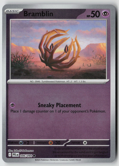 Bramblin 046/094 ME02: Phantasmal Flames Common Reverse Holo NM Takeshi Nakamura