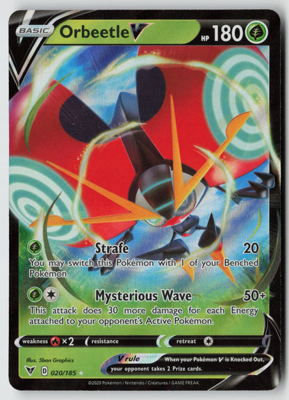 Orbeetle V 020/185 SWSH04: Vivid Voltage Ultra Rare Holo NM 5ban Graphics