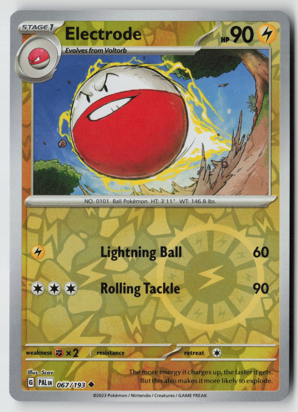 Electrode 067/193 SV02: Paldea Evolved Uncommon Reverse Holo NM Scav