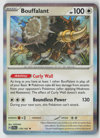 Bouffalant 119/142 SV07: Stellar Crown Rare Holo NM GOSSAN