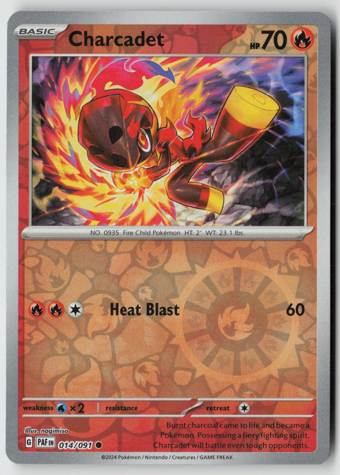 Charcadet 014/091 SV: Paldean Fates Common Reverse Holo NM nagimiso