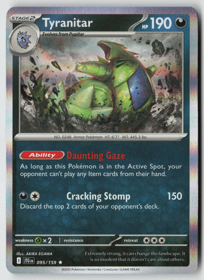 Tyranitar 095/159 SV09: Journey Together Rare Holo NM AKIRA EGAWA