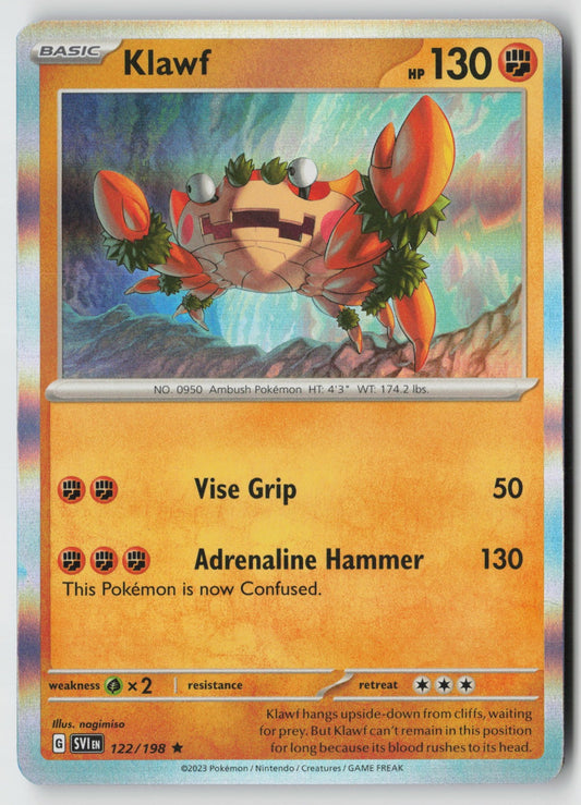 Klawf 122/198 SV01: Scarlet & Violet Base Set Rare Holo NM Mina Nakai