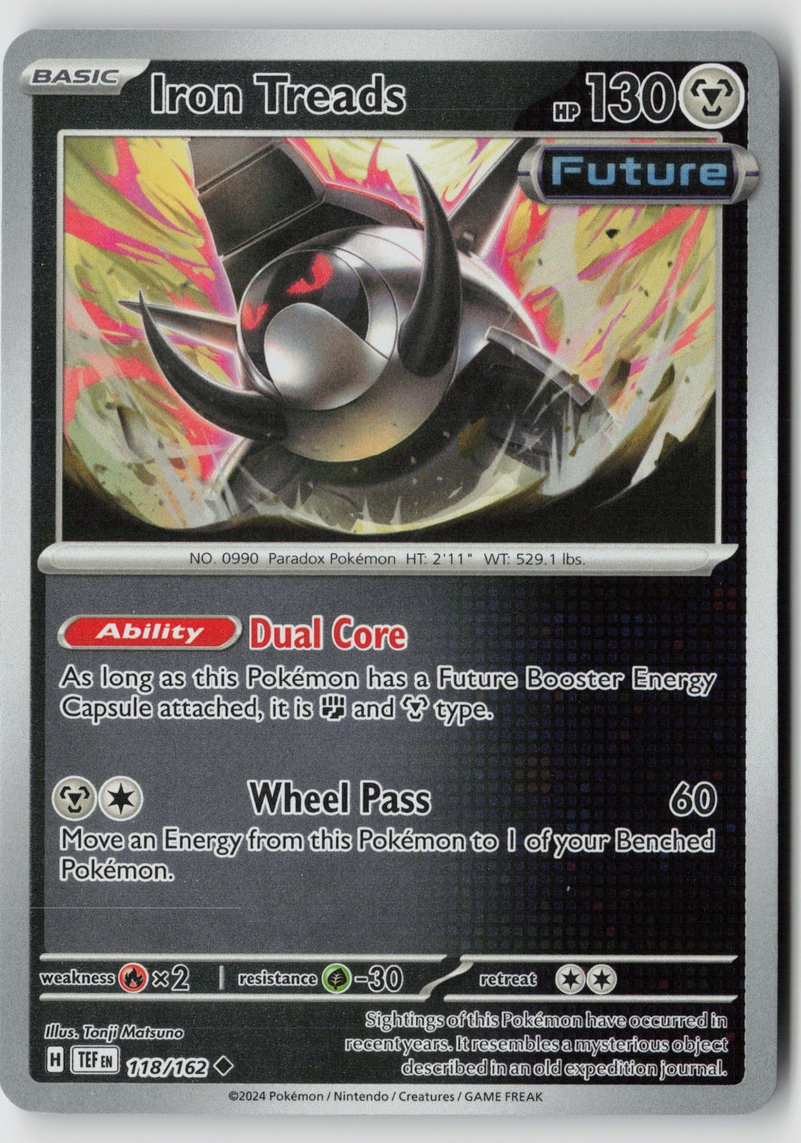 Iron Treads 118/162 SV05: Temporal Forces Uncommon Reverse Holo NM Tonji Matsuno