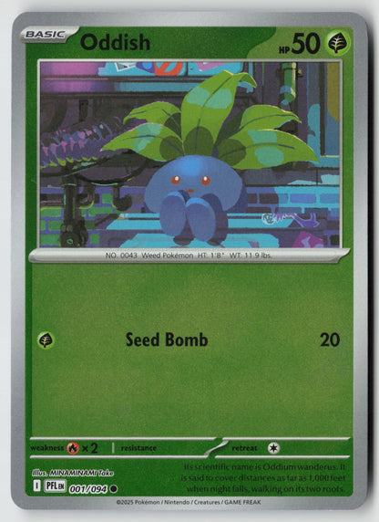 Oddish 001/094 ME02: Phantasmal Flames Common Reverse Holo NM MINAMINAMI Take
