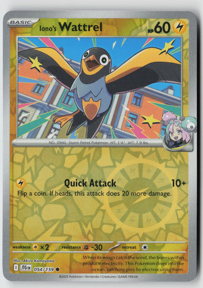 Iono's Wattrel 054/159 SV09: Journey Together Common Reverse Holo NM