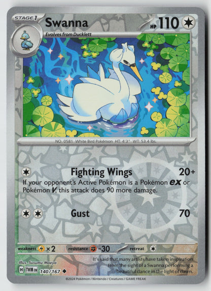 Swanna 140/167 SV06: Twilight Masquerade Uncommon Reverse Holo NM Susumu Maeya
