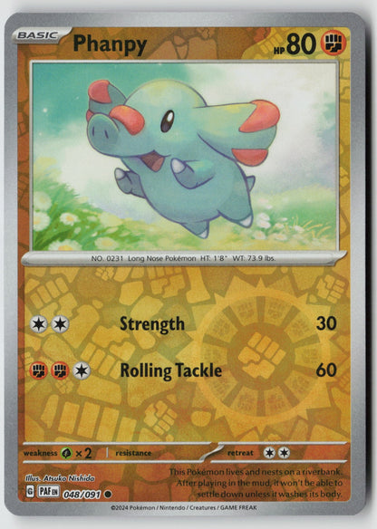 Phanpy 048/091 SV: Paldean Fates Common Reverse Holo NM Atsuko Nishida