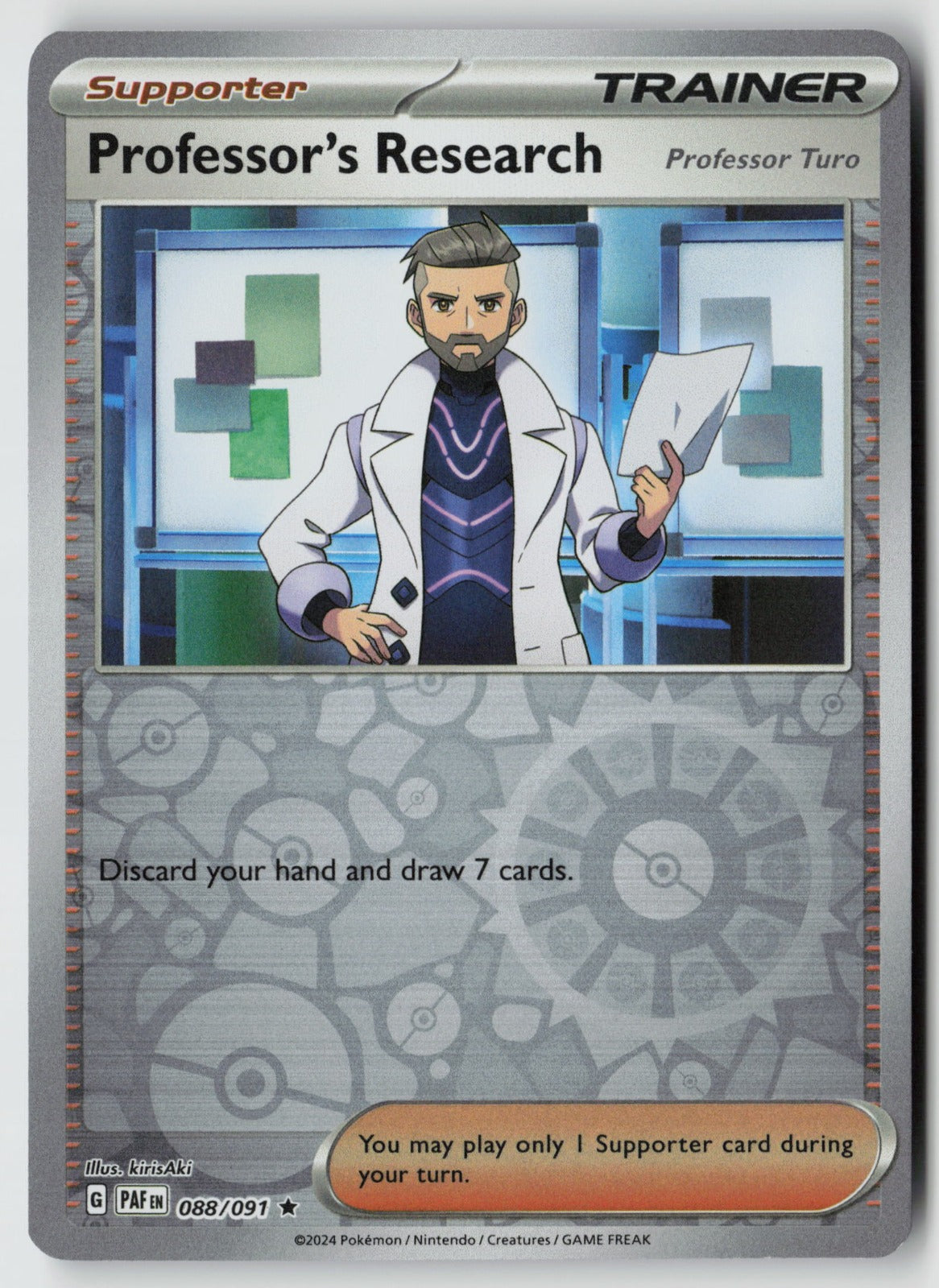 Professor's Research [Turo] 088/091 SV: Paldean Fates Rare Reverse NM kirisAki