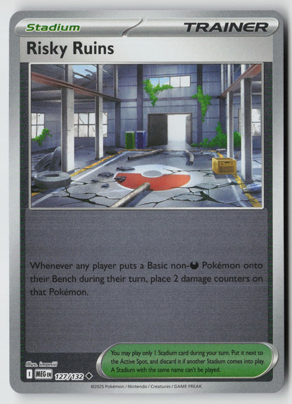 Risky Ruins 127/132 ME01: Mega Evolution Uncommon Reverse Holo NM imoniii