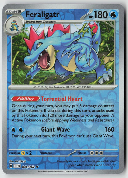 Feraligatr 041/162 SV05: Temporal Forces Rare Reverse Holo NM GOSSAN