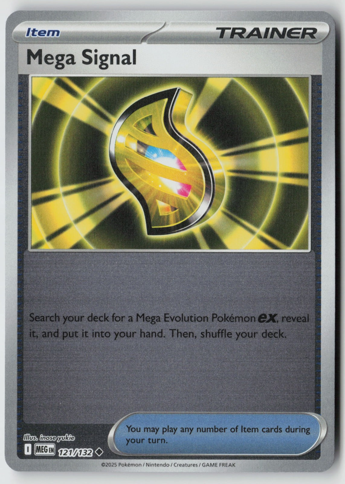 Mega Signal 121/132 ME01: Mega Evolution Uncommon Reverse Holo NM inose yukie
