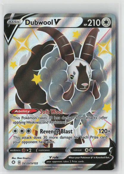 Dubwool V SV120/SV122 Shining Fates: Shiny Vault Shiny Holo Rare NM