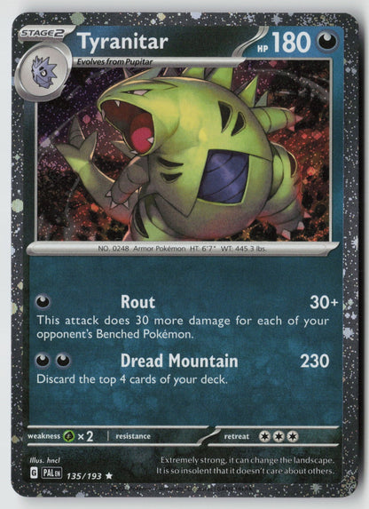 Tyranitar (Cosmo Foil) 135/193  Promo Holo NM Satoshi Shirai