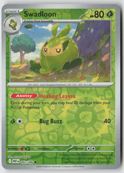 Swadloon 002/086 SV: White Flare Common Reverse Holo NM Oswaldo KATO