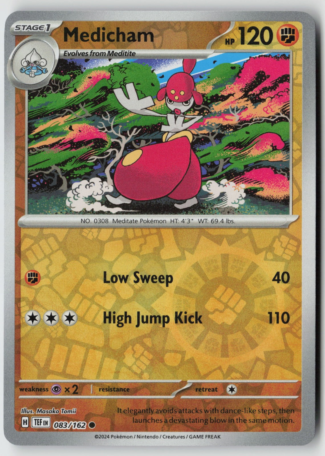Medicham 083/162 SV05: Temporal Forces Common Reverse Holo NM Masako Tomii