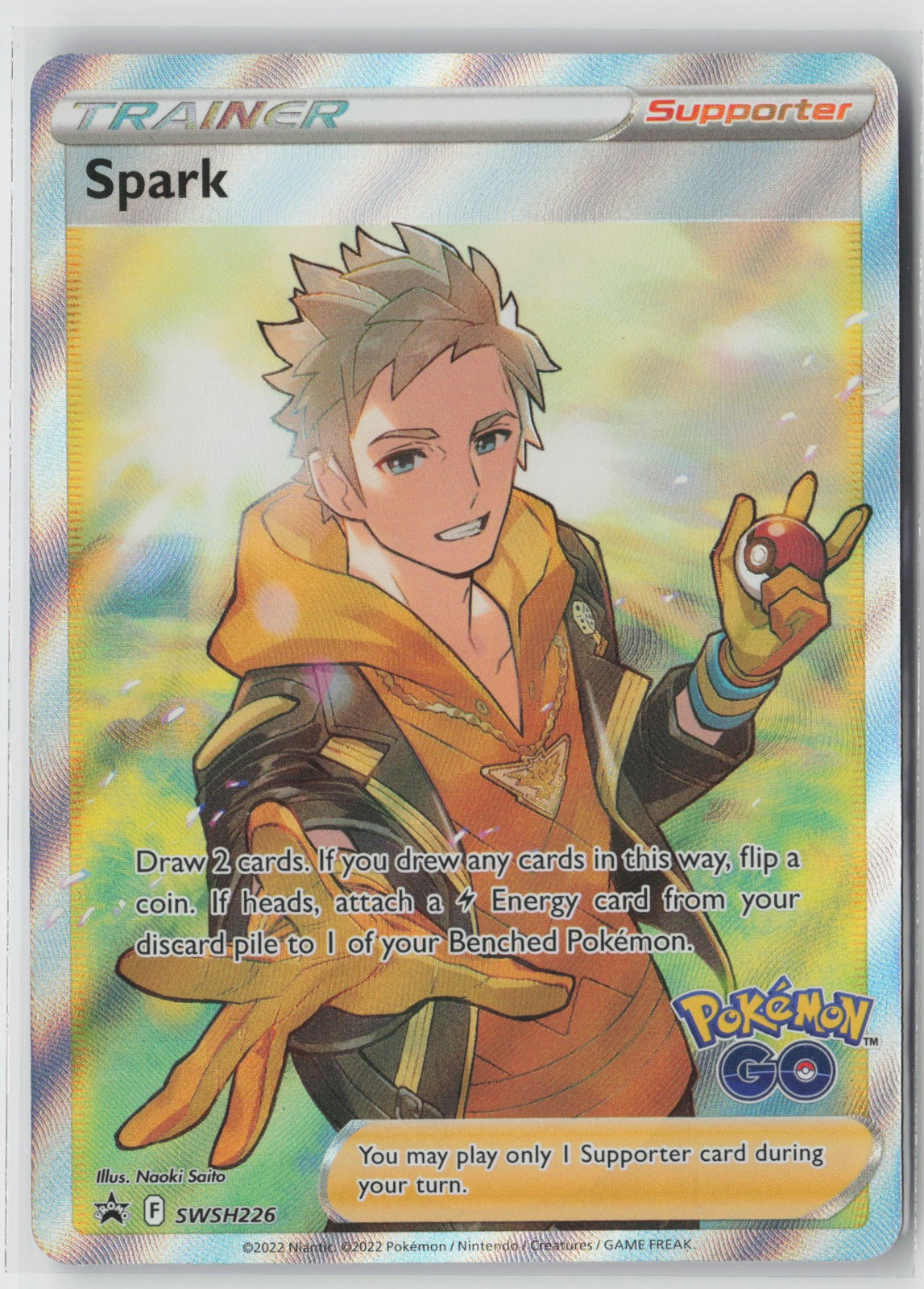 Spark SWSH226 SWSH: Sword & Shield Promo Cards Promo Holo NM Naoki Saito