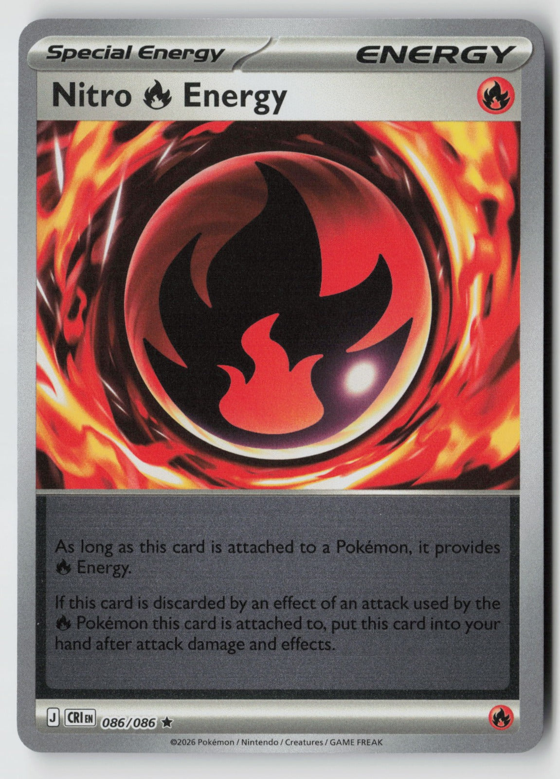 Nitro R Energy 086/086 ME04: Chaos Rising Rare Reverse Holo NM