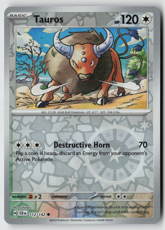 Tauros 112/142 SV07: Stellar Crown Common Reverse Holo NM Uninori