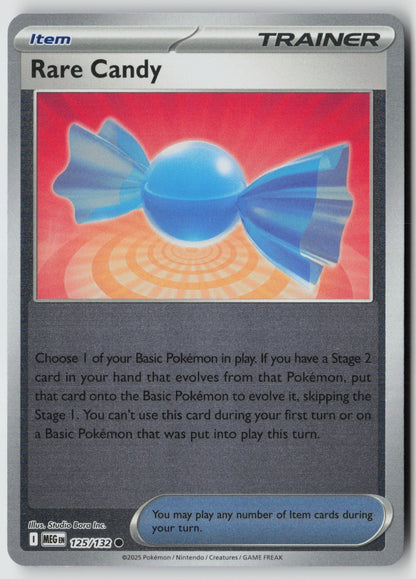 Rare Candy 125/132 ME01: Mega Evolution Common Reverse Holo NM Studio Bora Inc