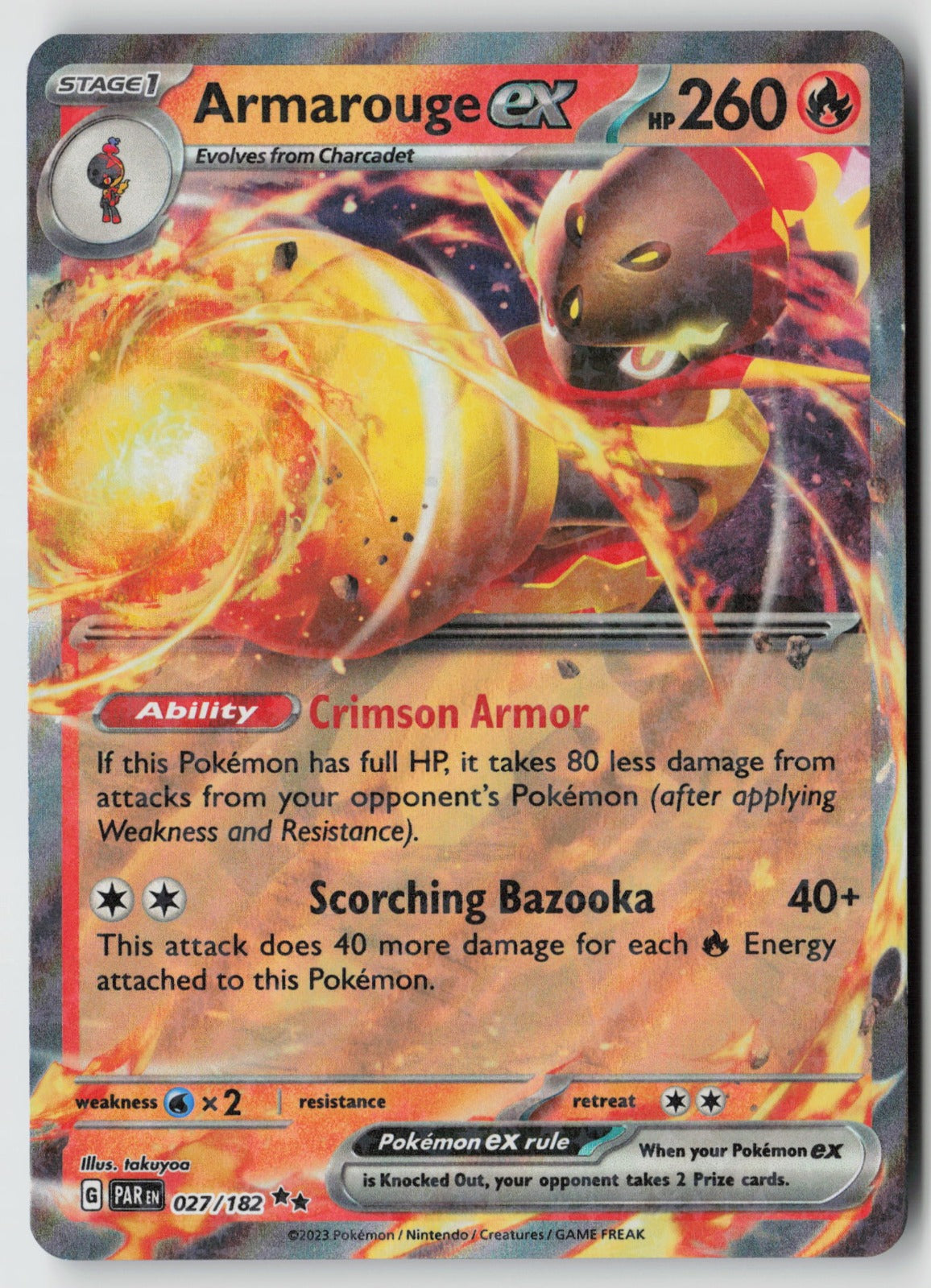 Armarouge ex 027/182 SV04: Paradox Rift Double Rare Holo NM takuyoa