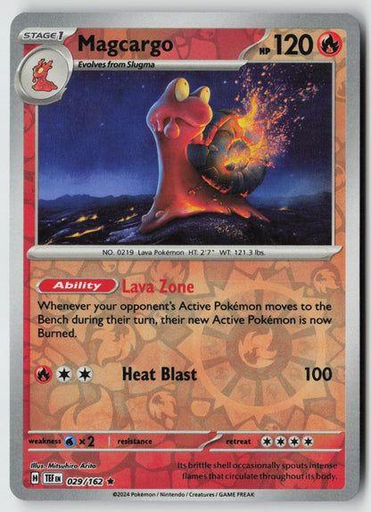 Magcargo 029/162 SV05: Temporal Forces Rare Reverse Holo NM Mitsuhiro Arita