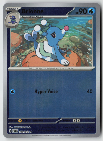 Brionne 019/084 ME05: Pitch Black Common Reverse Holo NM MINAMINAMI Take