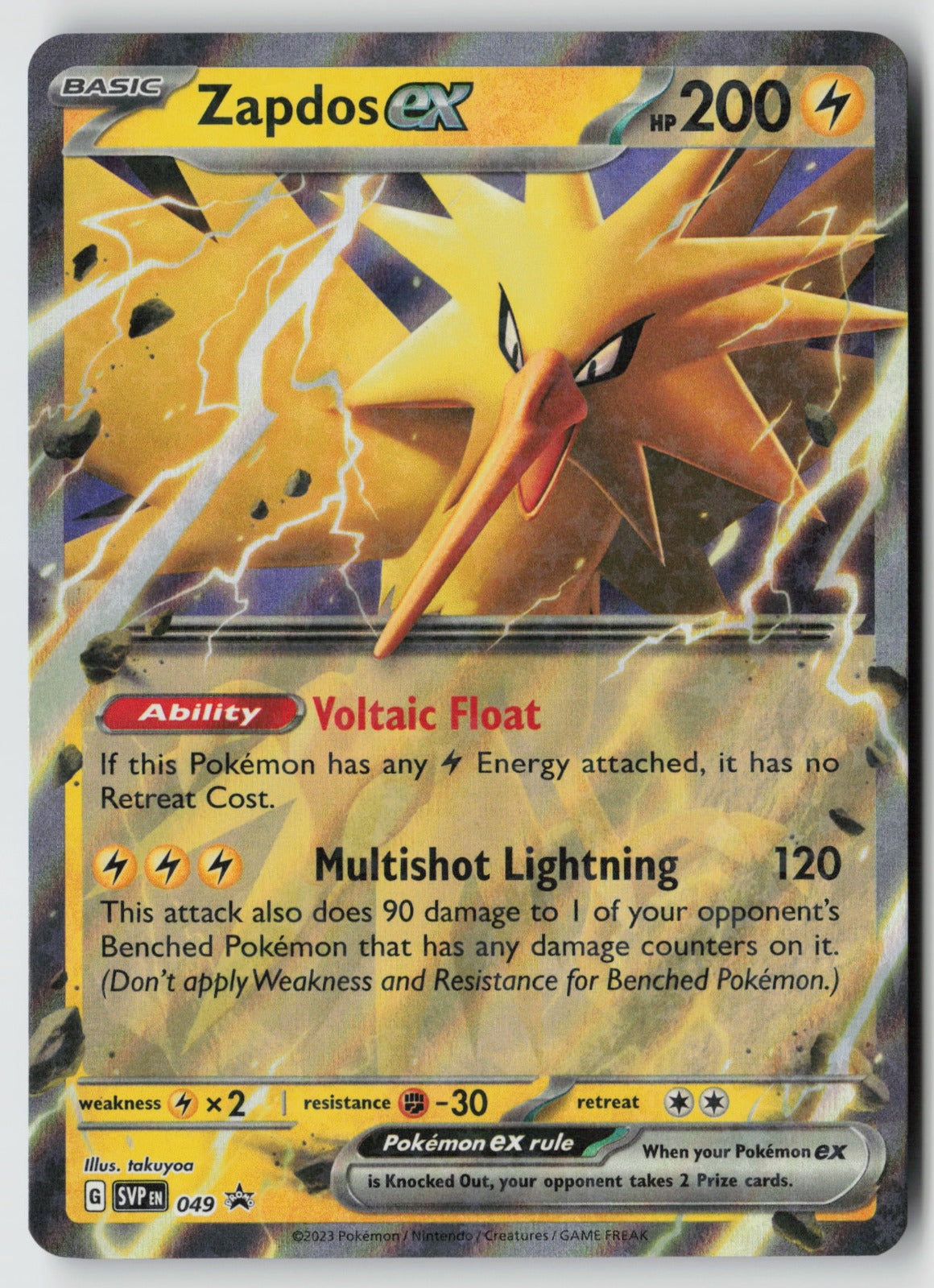 Zapdos ex 049 SV: Scarlet & Violet Promo Cards Promo Holo NM takuyoa
