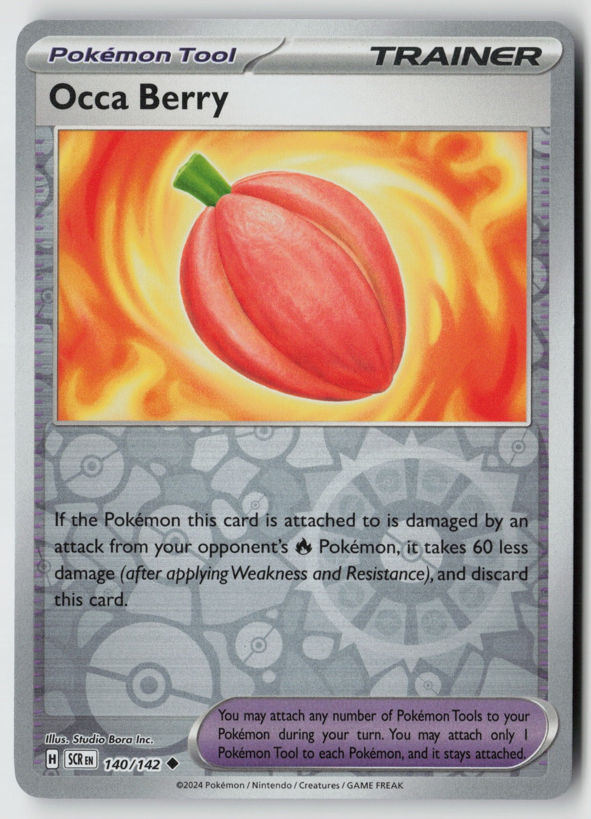 Occa Berry 140/142 SV07: Stellar Crown Uncommon Reverse Holo NM Studio Bora Inc