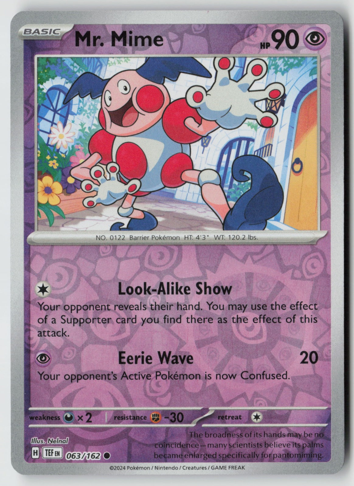 Mr. Mime 063/162 SV05: Temporal Forces Common Reverse Holo NM Nelnal