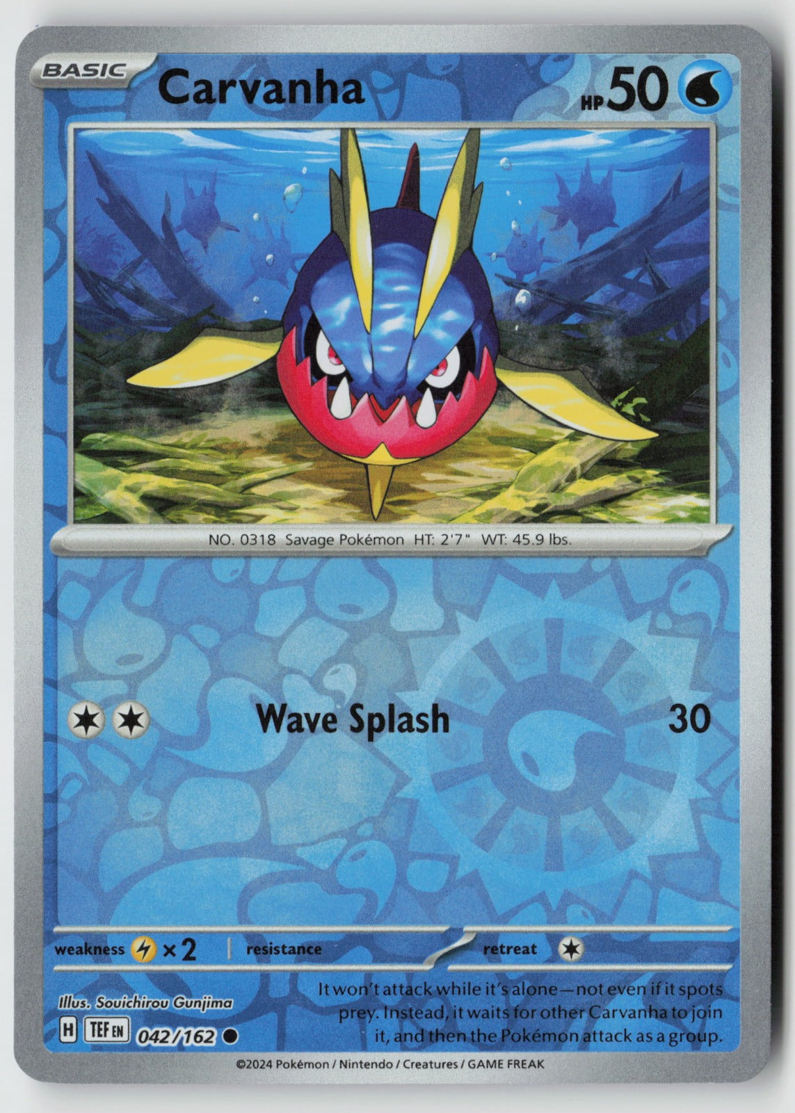 Carvanha 042/162 SV05: Temporal Forces Common Reverse Holo NM Souichirou Gunjima