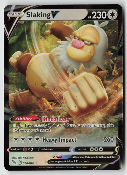 Slaking V 058/078 Pokemon GO Ultra Rare Holo NM Saki Hayashiro