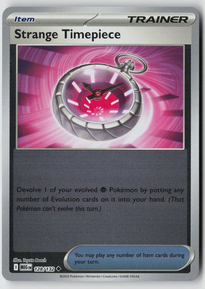 Strange Timepiece 128/132 ME01: Mega Evolution Uncommon Reverse Holo NM