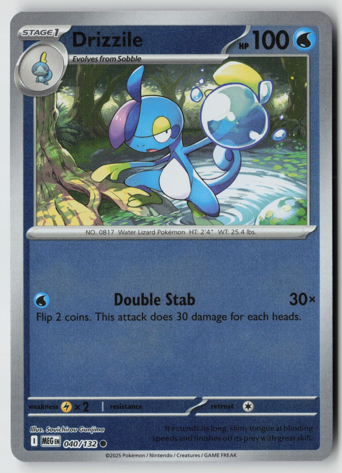 Drizzile 040/132 ME01: Mega Evolution Common Reverse Holo NM Souichirou Gunjima