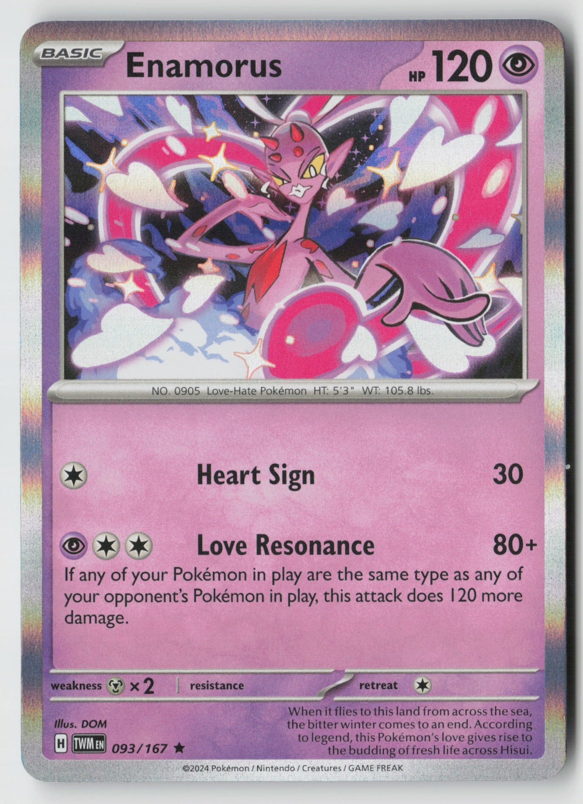 Enamorus 093/167 SV06: Twilight Masquerade Rare Holo NM DOM