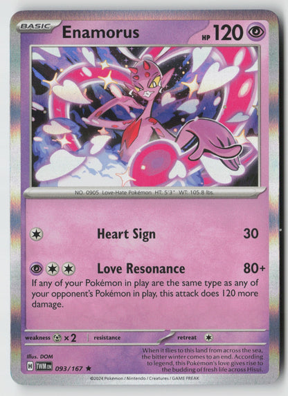 Enamorus 093/167 SV06: Twilight Masquerade Rare Holo NM DOM